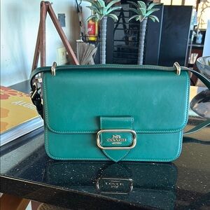 Coach Green Leather Crossbody Bag